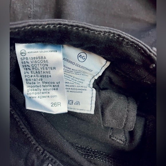 AG Adriano Goldschmied Black Legging Super Skinny Ankle Jeans Size 26 - Picture 4 of 4